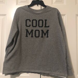 PositiviTees Gray Cool Mom Sweatshirt Size XL